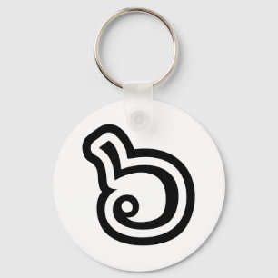 Thailand Nummer 6 / Sechs / ๖ (Ho/Hok) Thailändisc Schlüsselanhänger