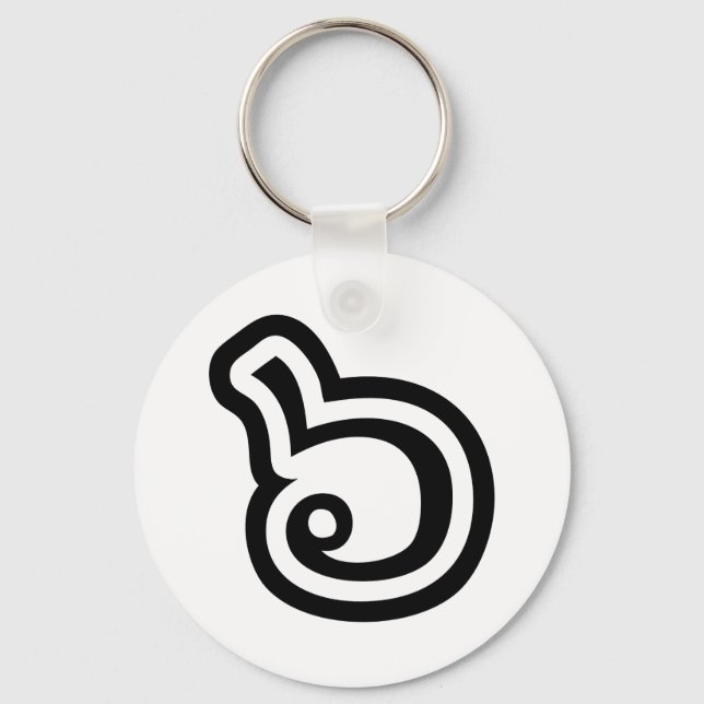 Thailand Nummer 6 / Sechs / ๖ (Ho/Hok) Thailändisc Schlüsselanhänger (Vorderseite)