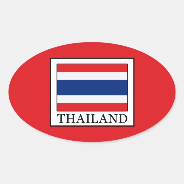 Thailand Ovaler Aufkleber (Vorderseite)