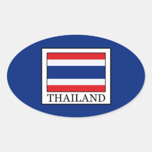 Thailand Ovaler Aufkleber