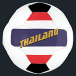 Thailand Patriotic Football & Thai Flag / Sport Fußball<br><div class="desc">Fußball Ball: Thailand & Thai Fahne Fußball personalisierter Name - Liebe mein Land,  Lieblings-Team,  Park-Champions,  Patrioten / Sportfans</div>