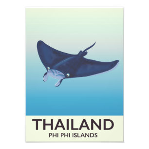Thailand Phi Phi Inseln Reiseplakat Fotodruck