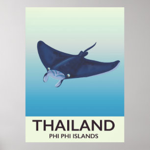 Thailand Phi Phi Islands Reiseplakat Poster