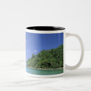 Thailand, Phuket-Insel. Strand. Zweifarbige Tasse