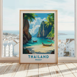 Thailand Phuket Reiseplakat Wandkunst Poster