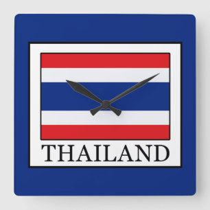 Thailand Quadratische Wanduhr