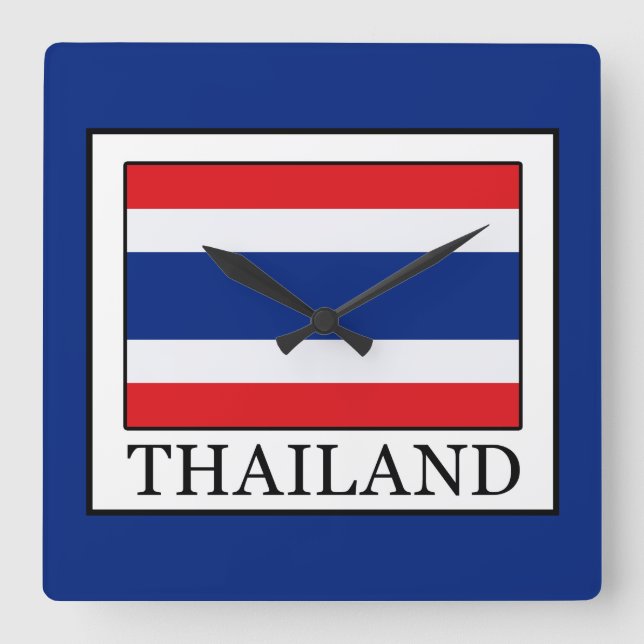 Thailand Quadratische Wanduhr (Vorderseite)