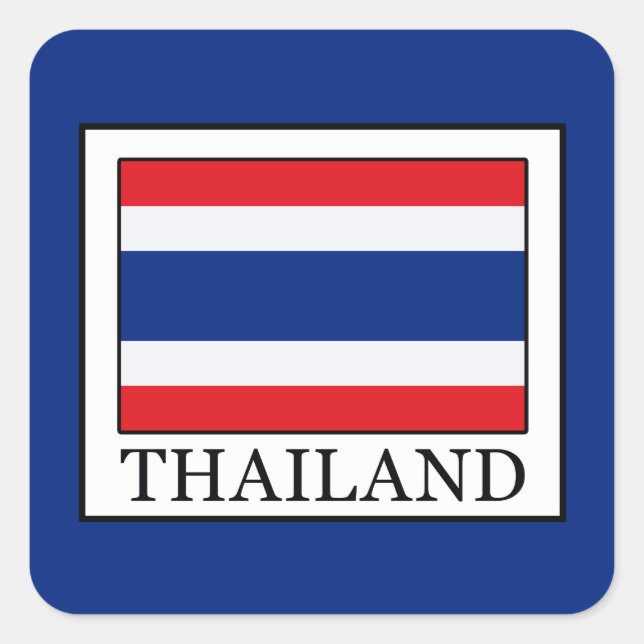 Thailand Quadratischer Aufkleber (Vorderseite)