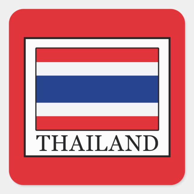 Thailand Quadratischer Aufkleber (Vorderseite)