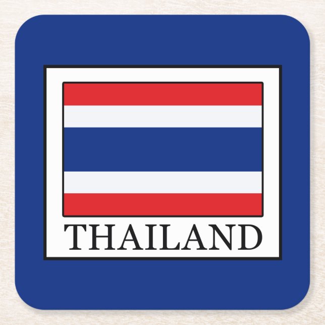 Thailand Rechteckiger Pappuntersetzer (Vorderseite)