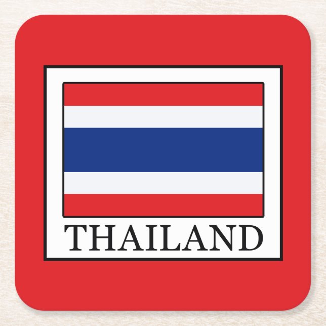 Thailand Rechteckiger Pappuntersetzer (Vorderseite)