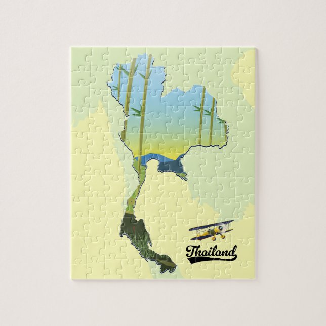 Thailand Reiseplan Puzzle (Vertikal)