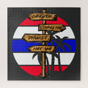 Thailand Reiseziele - Bangkok Chiang Mai Phuket Puzzle