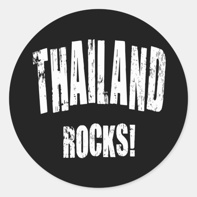 Thailand Rocks! Runder Aufkleber (Vorderseite)