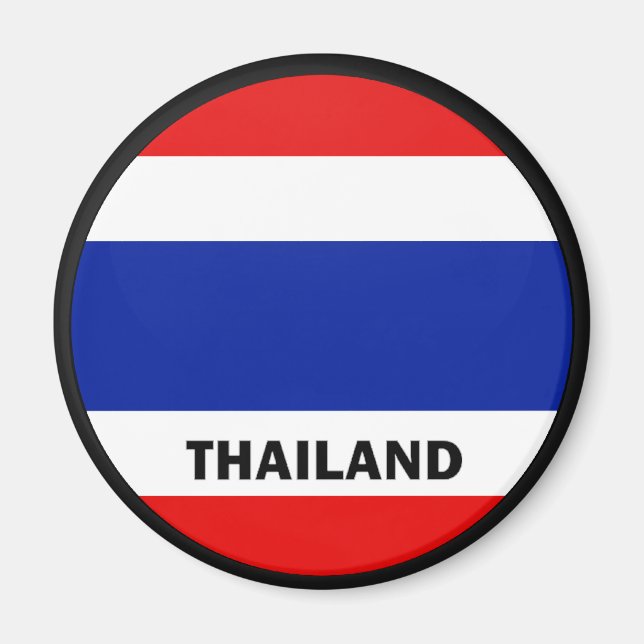 Thailand Roundel-Qualitätsflagge Magnet (Vorne)