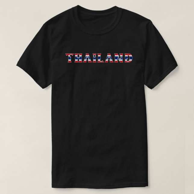 THAILAND Special Customizable Black Tourist T-Shirt (Design vorne)