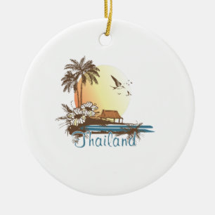 Thailand-Strand-Hütte Keramikornament
