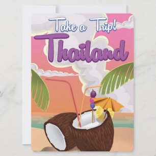 Thailand Strandurlaub Poster Einladung