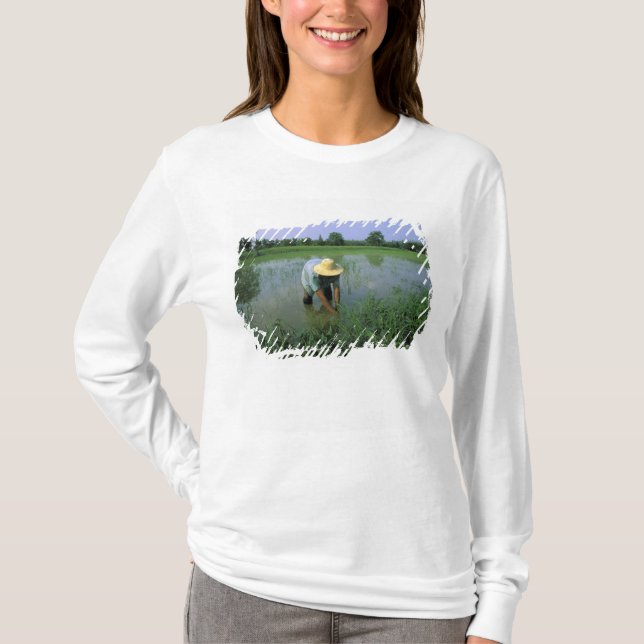 Thailand, Sukhothai. Reis-BauerHERR T-Shirt (Vorderseite)
