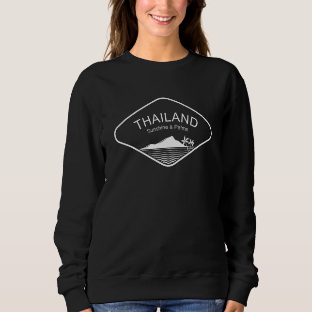 Thailand Sunshine Palms Beach Bangkok Samui Souven Sweatshirt (Vorderseite)