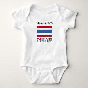 Thailand Thai-Flagge Personalisiert  Baby Strampler