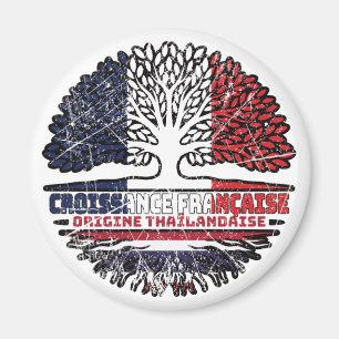 Thailand Thai Französisch Frankreich Baumwurzeln F Magnet