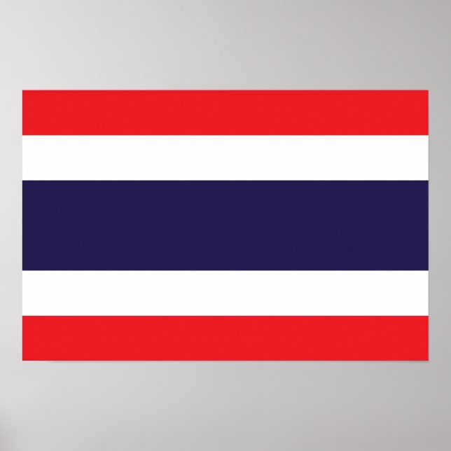 Thailand - Thailändische Flagge Poster (Vorne)