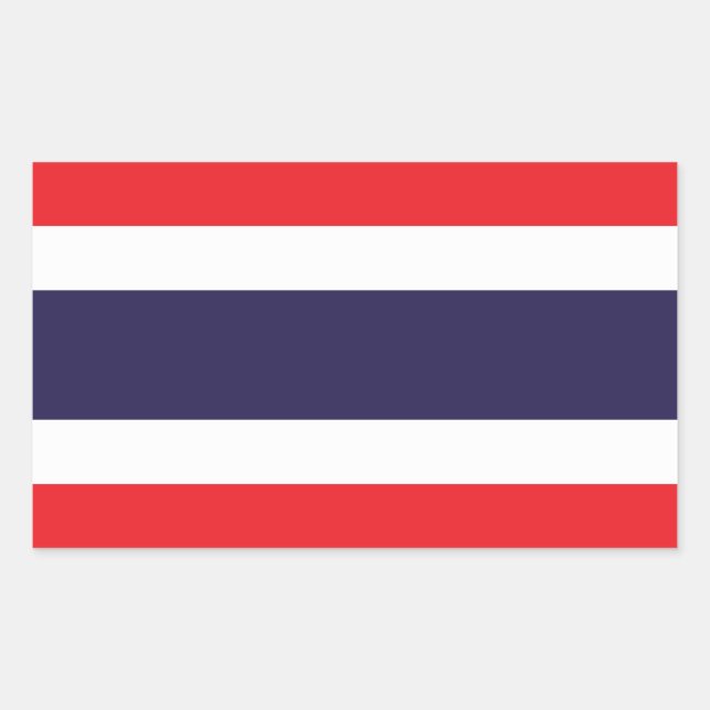 Thailand - Thailändische Flagge Rechteckiger Aufkleber (Vorderseite)