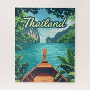 Thailand Tropical Island Long Schwanz Boat Vintag Puzzle