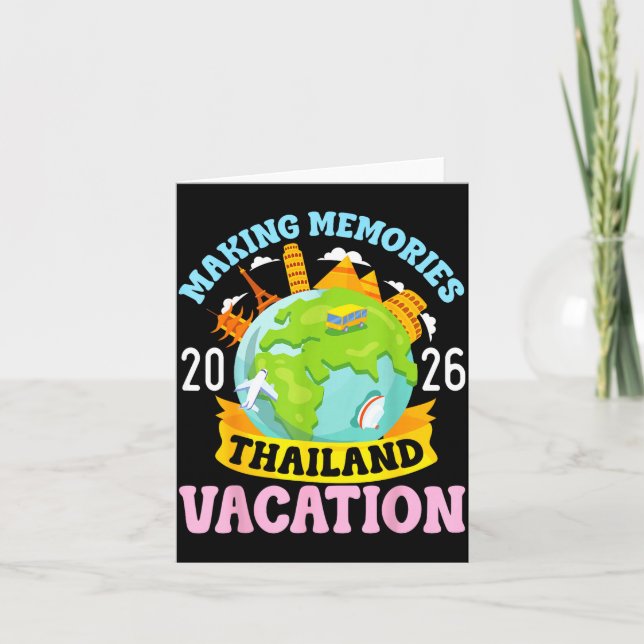 Thailand Vacation 2026 Travel Making Memories Fami Karte (Vorderseite)