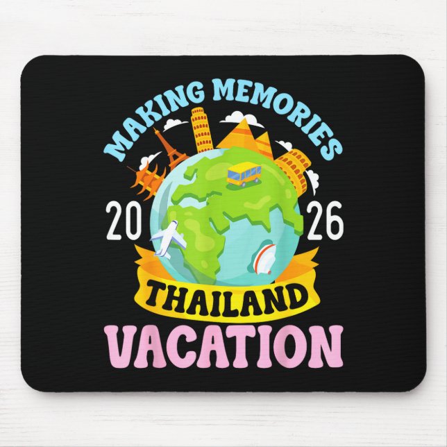 Thailand Vacation 2026 Travel Making Memories Fami Mousepad (Vorne)