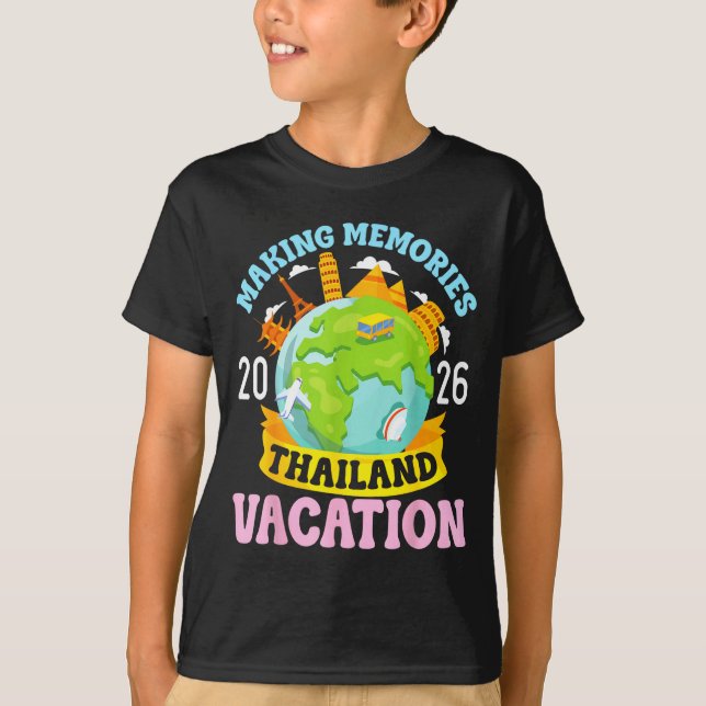 Thailand Vacation 2026 Travel Making Memories Fami T-Shirt (Vorderseite)