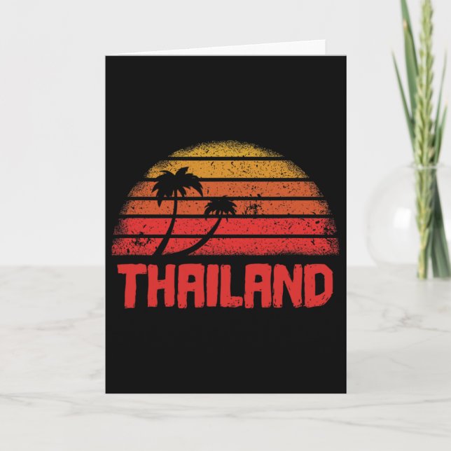 Thailand Vintage Retro 70er Jahre Throwback  Karte (Vorderseite)