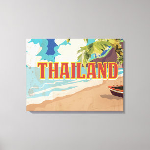 Thailand Vintage Travel Poster Leinwanddruck