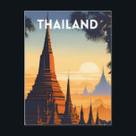 Thailand Vintage Travel Poster Postkarte<br><div class="desc">Thailand Vintage Travel Poster</div>