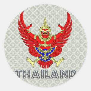 Thailand-Wappen Runder Aufkleber
