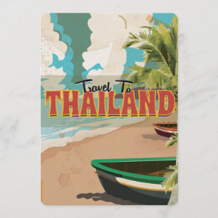 Thailand Wedding Travel Poster Einladung