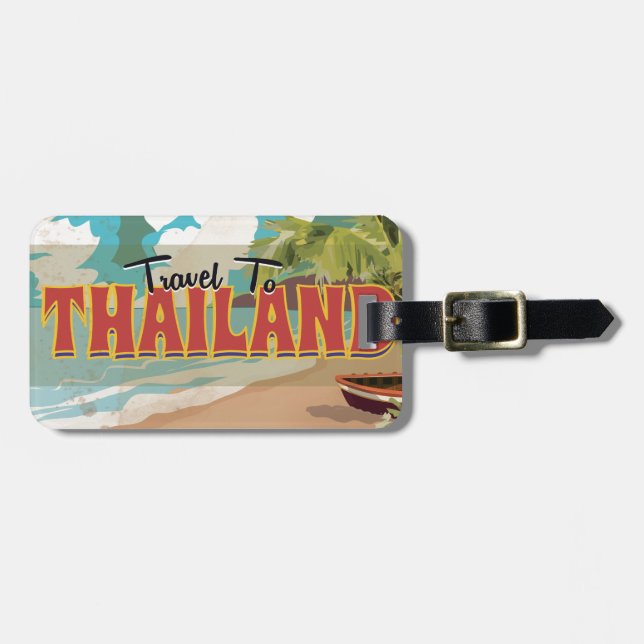 Thailand Wedding Travel Poster Gepäckanhänger (Vorderseite horizontal)
