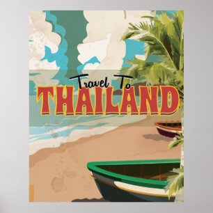 Thailand Wedding Travel Poster. Poster
