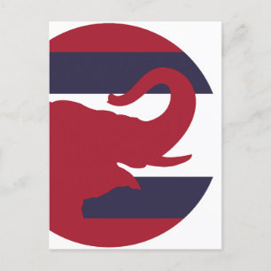 Thailändische Elefantenflagge Postkarte