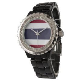 Thailändische Flagge Armbanduhr