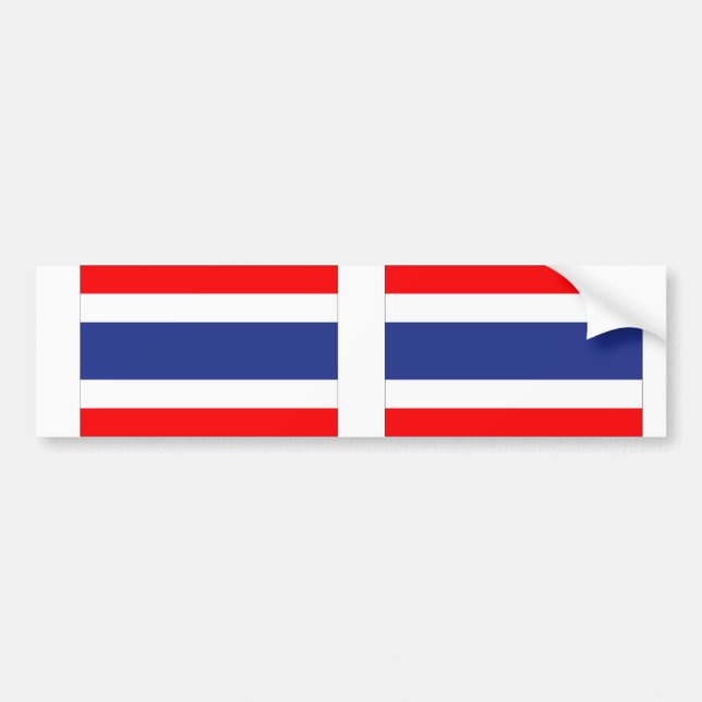 Thailändische Flagge Autoaufkleber (Vorne)