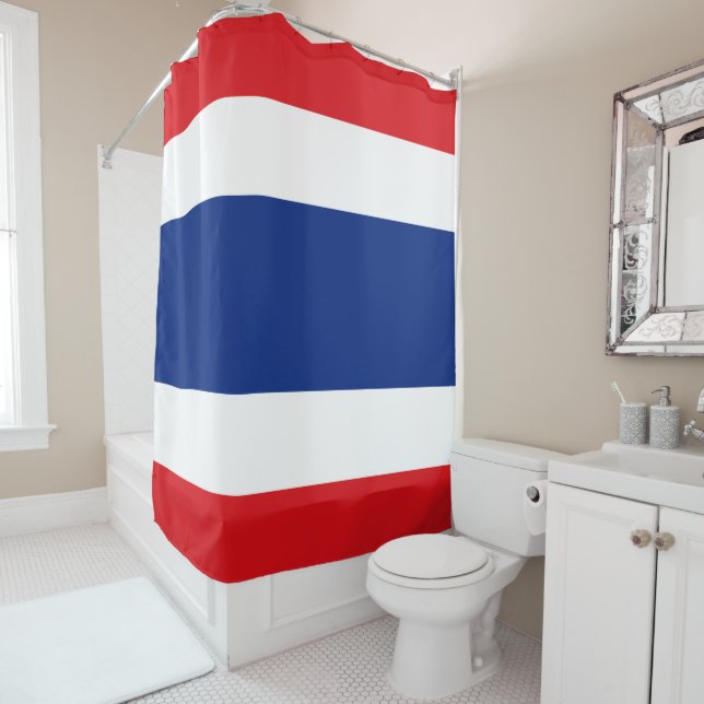 Thailändische Flagge Duschvorhang (Beispiel)