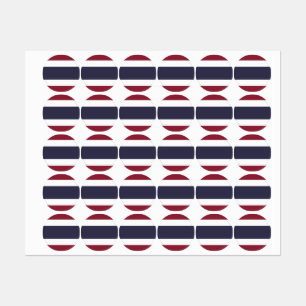 Thailändische Flagge Etiketten