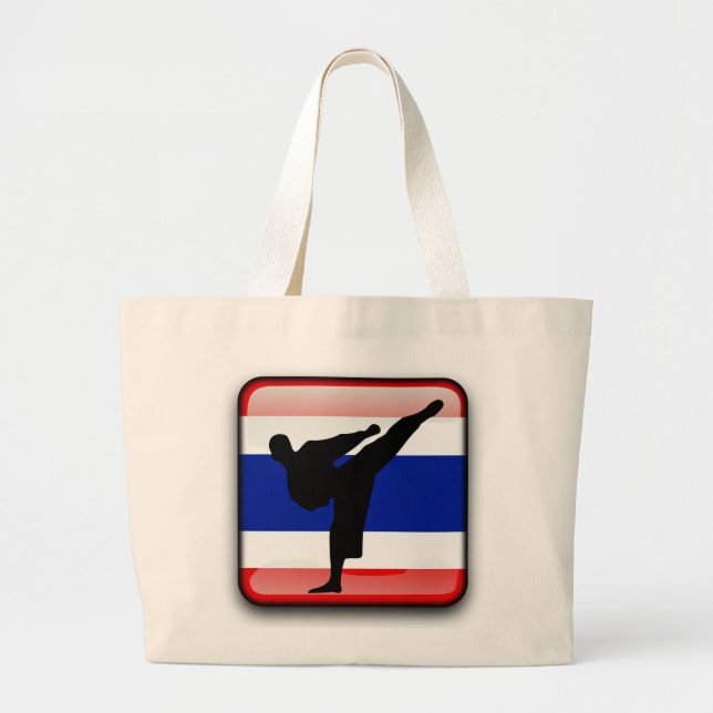 Thailändische Flagge Jumbo Stoffbeutel (Vorne)