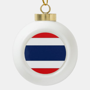 Thailändische Flagge Keramik Kugel-Ornament