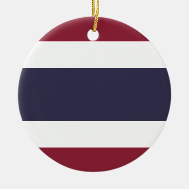 Thailändische Flagge Keramik Ornament (Vorne)