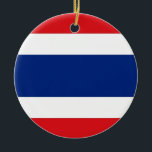 Thailändische Flagge Keramikornament<br><div class="desc">Ich mag es,  wie das aussieht,  und ich hoffe,  Sie tun auch! Danke,  dass du vorbeigekommen bist! Fühlen Sie sich frei,  um diese an Ihre Bedürfnisse anzupassen. Ich wünsche Ihnen einen schönen Tag!</div>