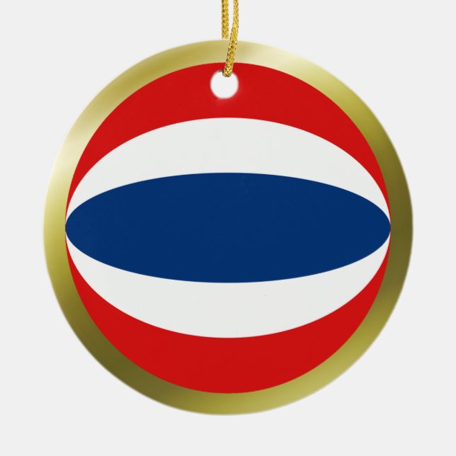 Thailändische Flagge Keramikornament (Vorne)