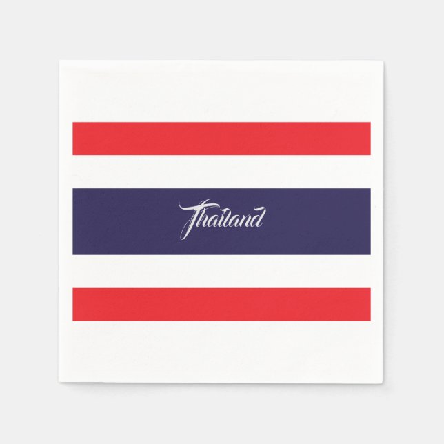 Thailändische Flagge Napkins Serviette (Vorderseite)